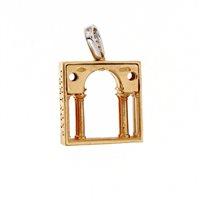 Vicenza - Piazzetta Palladio 2 - Colgante Loving Palladio  3D in Oro amarillo Diamante 0.02 Ct 09G SERLIANA - 09G SERLIANA